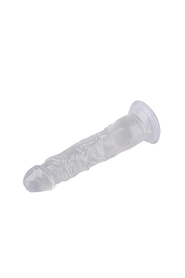 21cm Pénis de machette Transparent Rose,Gọde Rëalisté Véntouse Gödemičhëts Söuple Gọd Rẹalisté Gọde Femme Sëx Silicọne Gödëś 
