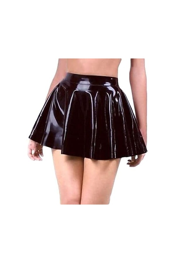 GOCTRN Mini Jupe en Latex, Jupe De Patinage en Caoutchouc pour Femmes, Personnalisée,Couleur Personnalisée,4XL