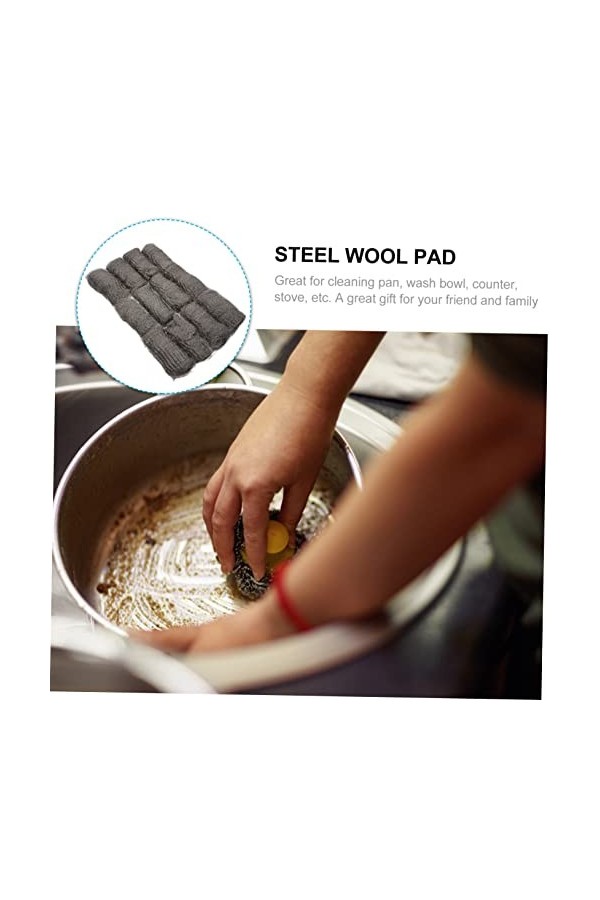 Mobestech 96 Pièces Boule De Nettoyage De Polissage Dissolvant De Rayures en Métal Éponge en Acier Outil De Récurage Épurateu