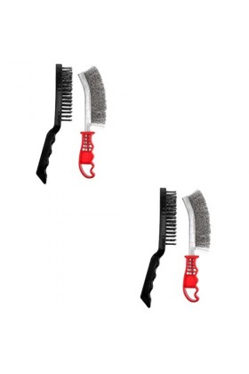 NIYANGLE 4 Pièces Brosse En Acier Inoxydable Brosse De Nettoyage En Métal Nettoyant Pour Gril Outils De Nettoyage De Gril Blo