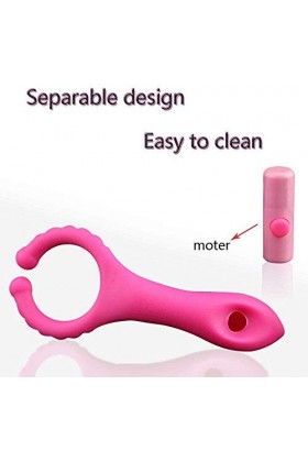 -Anneaux de Pénis Anneau de P-Êňis En Silicone Couple Vitesses T-Shirt Cli-Toris Anneau de Massage