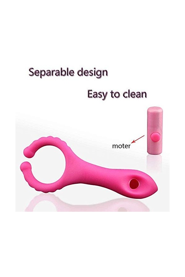 -Anneaux de Pénis Anneau de P-Êňis En Silicone Couple Vitesses T-Shirt Cli-Toris Anneau de Massage