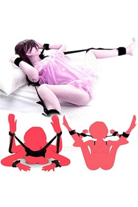 MIAIER B-D-SM Sangles de Jam be Fendues en Nylon Noir Neutre