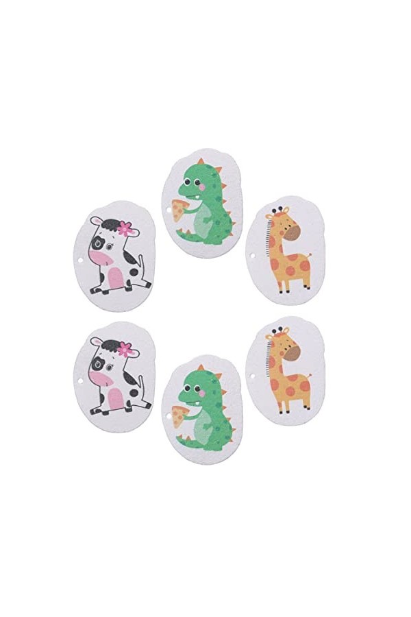 Mobestech 6 Pièces Éponge De Pâte De Bois Éponge De Cuisine Tampon Éponge À Vaisselle Éponges De Nettoyage Fournitures De Net