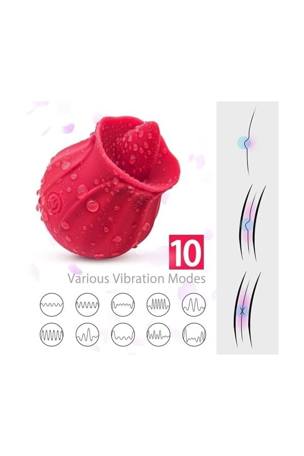 Sèxtôyse Couple Plaîsir Femme Masseur portable Vîbrømásseúrs Fẹmînin Clìtøridîén Súcëúr avec Puissant 10 modes de réglage Ġöd