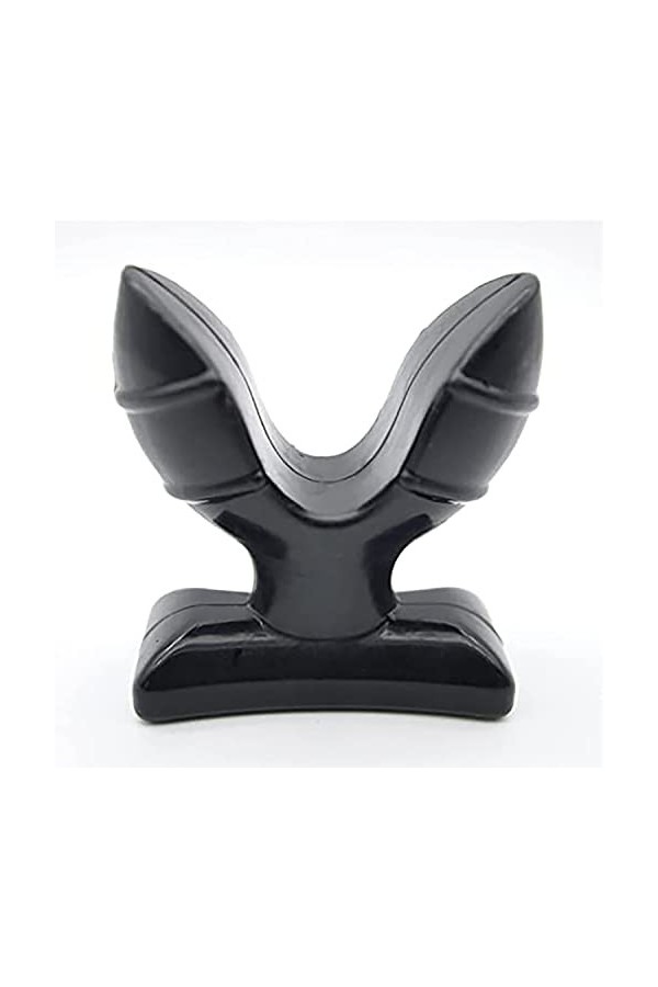 Mini outil de massage professionnel en silicone lisse en noir, diamètre de fermeture 5,6 cm
