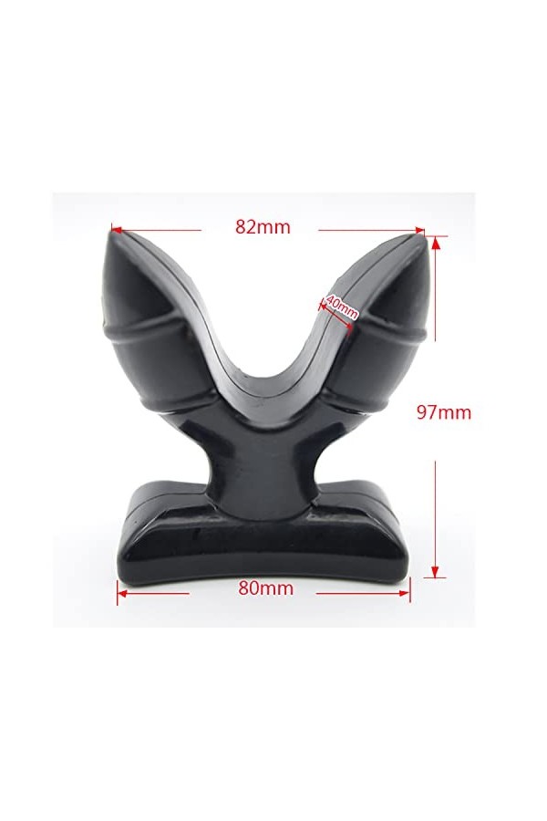 Mini outil de massage professionnel en silicone lisse en noir, diamètre de fermeture 5,6 cm
