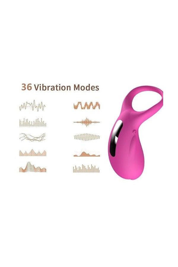 -Vibromasseur Anneau de P-Êňis Masculin Anneaux Penien Homme,Anneau Vibrant PéNis Couple Pour Femme Clitờridiên Stimulateur,