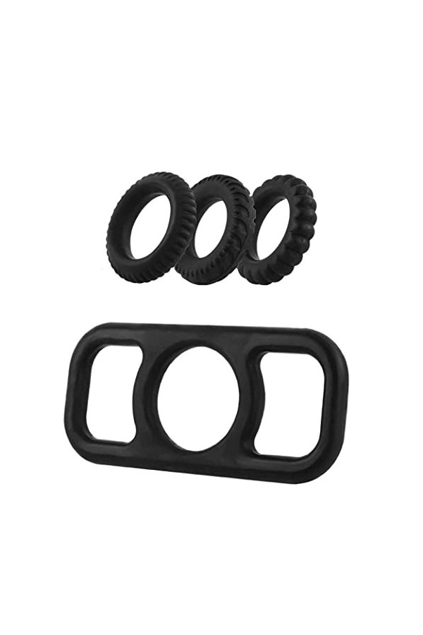 -Anneau de P-Êňis Anneaux En Silicone C*Ôckrîng Ânnêaux Anneau Pêns Homme,Étanche Silicone Anneau Homme Bague Réglable Doux P