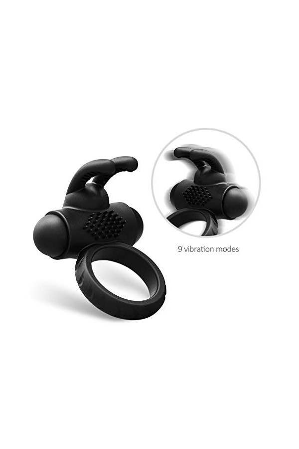 -Anneau Vibrant PéNis Feminin Masculin Anneau Vibrant Double Anneau Vibrant Penis Pour Couple Homme Penien Retardateur Vibro