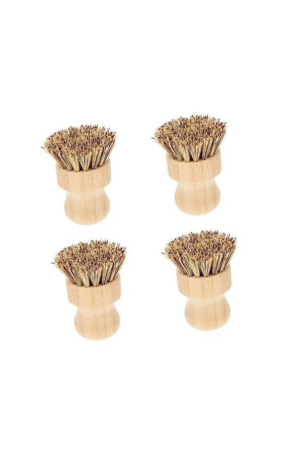 Healvian 4 Pièces Brosse De Nettoyage De Cuisine Brosse À Vaisselle En Bois Brosse À Vaisselle Brosse De Cuisine Évier Lave-V