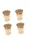 Healvian 4 Pièces Brosse De Nettoyage De Cuisine Brosse À Vaisselle En Bois Brosse À Vaisselle Brosse De Cuisine Évier Lave-V