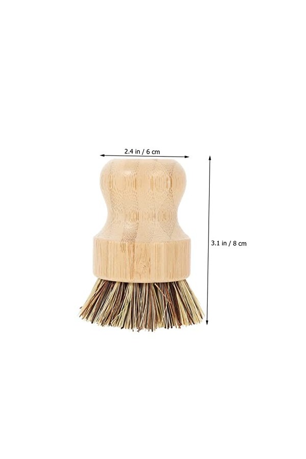 Healvian 4 Pièces Brosse De Nettoyage De Cuisine Brosse À Vaisselle En Bois Brosse À Vaisselle Brosse De Cuisine Évier Lave-V