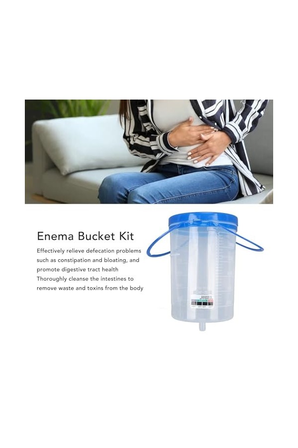 FOLOSAFENAR Outil de Lavement pour Le Nettoyage du Côlon, Soins de santé Fiables, Soulage la Constipation, Ensemble de Seaux 