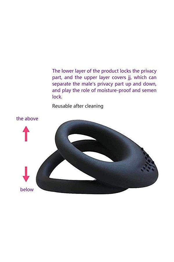 Anneau de Verrouillage en Silicone en Forme de, Dispositif de Retard Fixe, Accessoires de Fitness pour Hommes E6W