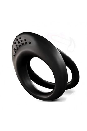 Anneau de retardement en silicone mâle noir .