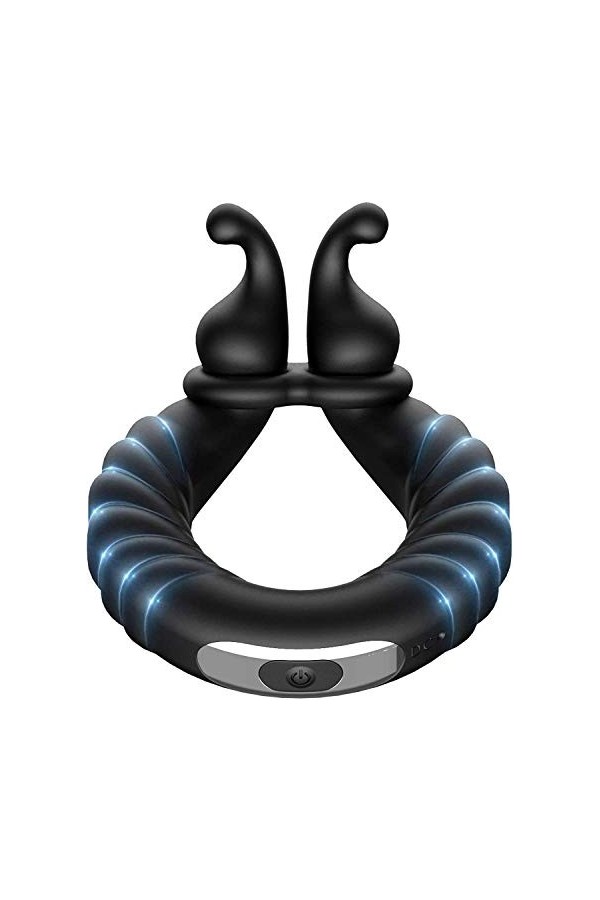 Anneau Vibrant Pe?nis,anneau vibrant pe?nis Anneau Vibrant Anneau avec Anneau pour Homme avec érection Plus Durable, Double A