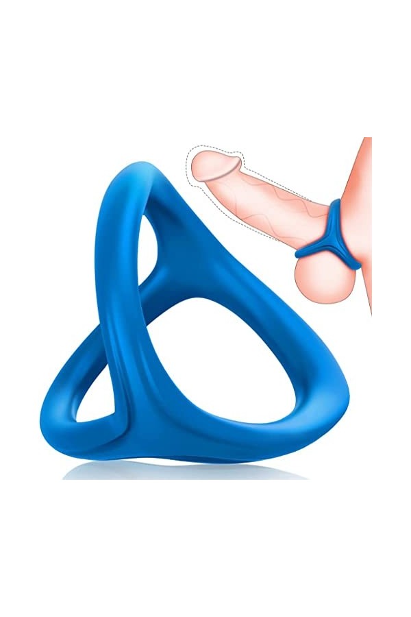 Anneau en silicone triangle pour hommes plus dur et plus fort
