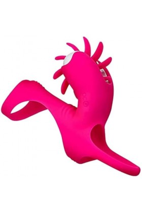 She is Love -Double Anneau Vibrant PéNis Clitoridienne Silicone Durable Sèxtôyse Plaisir T-Shirt Avec Étanche Pénien Anneau 