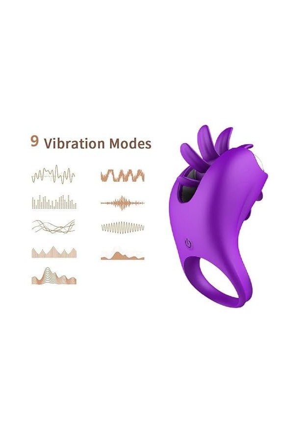 Feminin Clitoridien Stimulateur Anneau Vibrant Pénis Feminin Masculin Pｅnis Anneau Vibr-Ant Penien pour Homme et Couple-HM63