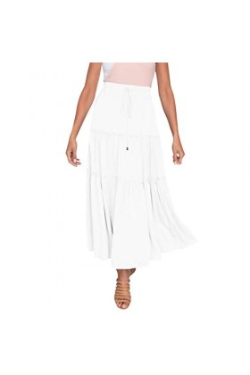 Jupe de plage pour femme - Sexy - Longue élégante - Mini jupe dété - Jupe de plage - Longueur genou - Jupe plissée - Jupe d