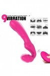 Rábbît Vîbrö-ṃásseúr Gôde Totatif Vîbrômâsseurs Féminin homme Adultes Anneau De P-ÊnIs Anneau Vibrant P-Ênis En Silicone Prem