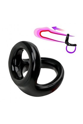 YameiS Anneau en Silicone à Retard Fixe pour Hommes