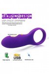 Anneau M-asseur Télécommande Anneau De P-Ê?Is en Silicone Couple 9 Vibration Vibrant Cli-Toris Anneau De Massage Charge USB V