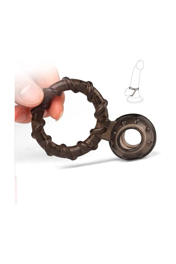 1Pc Petit Jouet en Silicone à Double Anneau pour Un Confort de Pression Uniforme