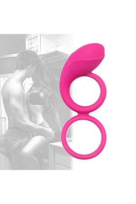 Anneau en Silicone à Retard De Mouvement à Double Trou pour Homme Jouet Dintérieur