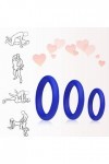 3 Pcs Anneau en Silicone Bleu Jouet Masculin