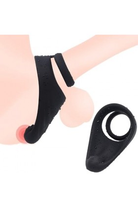 Noir Confortable Silicone Souple Anneau de retenue pour Hommes