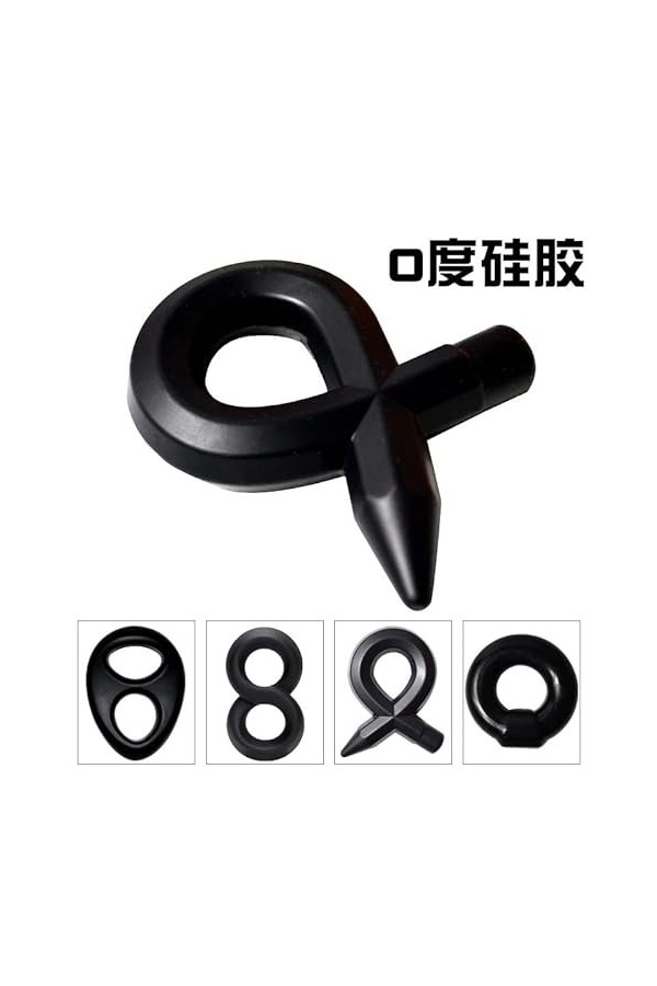 ZYGMIR Anneau en Caoutchouc Souple Noir, Anneau de Sport, Anneau doiseau Masculin, imperméable et Durable -F120