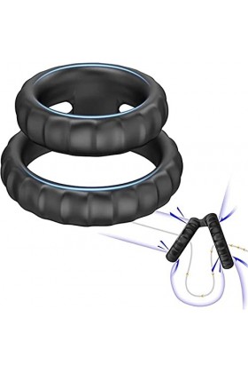 Anneau en silicone à double couche, anneau en silicone à temps de retard masculin pour hommes