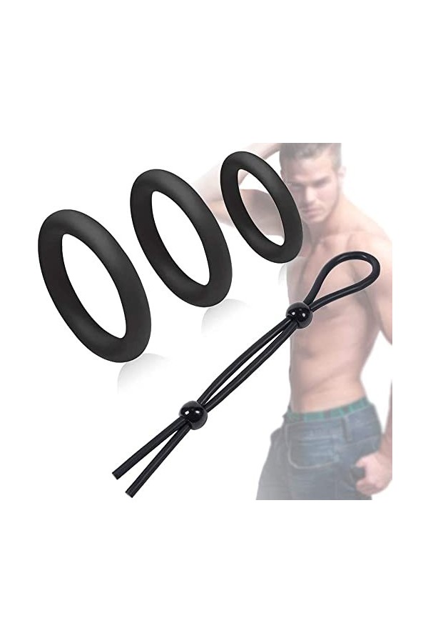 YameiS Anneau de Protection en Silicone pour Homme Couple intérieur