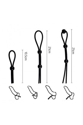 XinLace Jouet Anneau Retardé Amélioré Homme 4pcs en Noir 