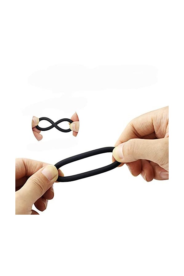 Anneau masculin sans fil Silicone retard verrouillage anneau fin couple quatre couleurs trois tailles