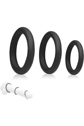 Wellnoon 3pcs Accessoires pour Hommes avec Boucle en Silicone Extensible