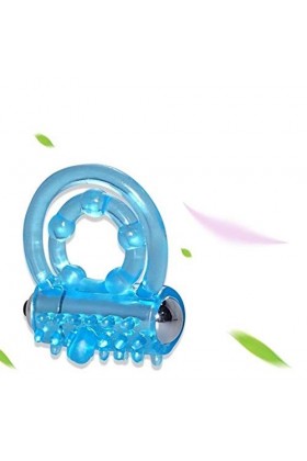 SEX-GONGZHU Anneau Silicone Bleu Transparent - Anneau retardateur Multifonction - Augmente Le Temps dexercice - A186