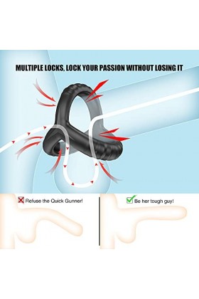 rebesco Anneau en Silicone Noir pour Hommes pour débutants