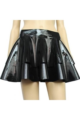 GOCTRN Mini-Jupe en Latex, Jupe De Patinage Personnalisée,Couleur Personnalisée,4XL