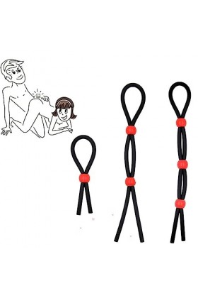 Ensemble de trois anneaux en silicone pour hommes