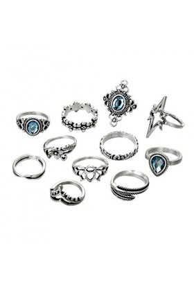 1983 Ring Creative Black 11 combinaison Minimalist Flower Rings Jouets Étui Bagues