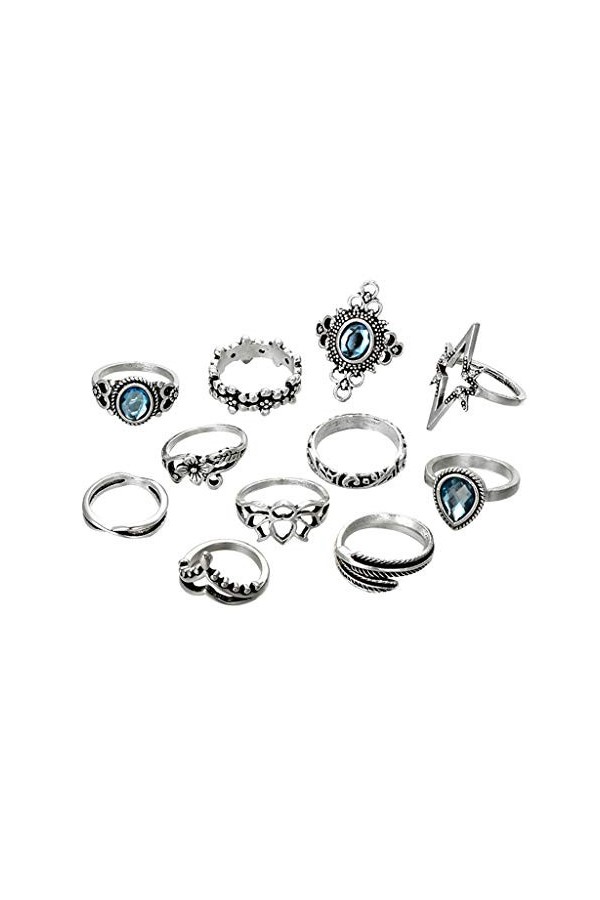 1983 Ring Creative Black 11 combinaison Minimalist Flower Rings Jouets Étui Bagues