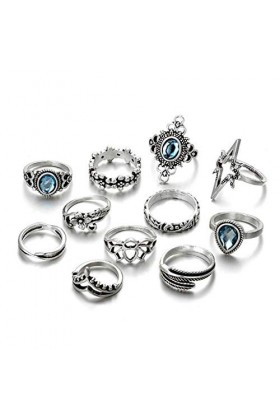 1983 Ring Creative Black 11 combinaison Minimalist Flower Rings Jouets Étui Bagues