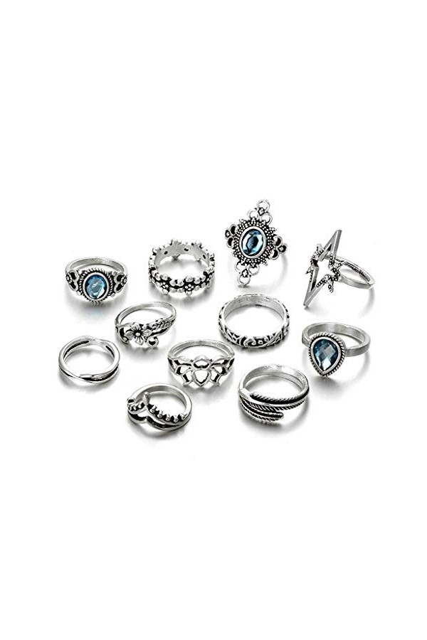 1983 Ring Creative Black 11 combinaison Minimalist Flower Rings Jouets Étui Bagues