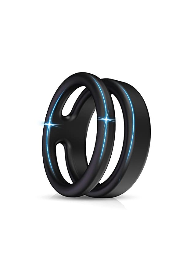 Double Penetration Masculin Anneaux Penien Homme, Anneau Vibrant PéNIS Couple pour Femme Clitờridiên Stimulateur, Vibrờmásse