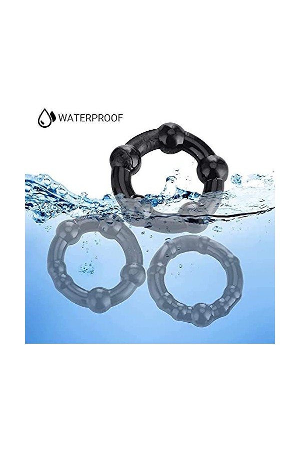 -Masṭurbâṭeur Masculin Anneaux Penien Homme,Double Silicone Étanche Avec Anneau Testiculaire Sèxtôyse Homme Anneau PéNis M-A