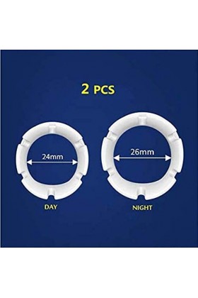 EFVVA [2-Piece Set] Jour et Nuit Double Usage Ultra-Confortable Anneau de sécurité en Silicone Anneau de Verrouillage Fixe An