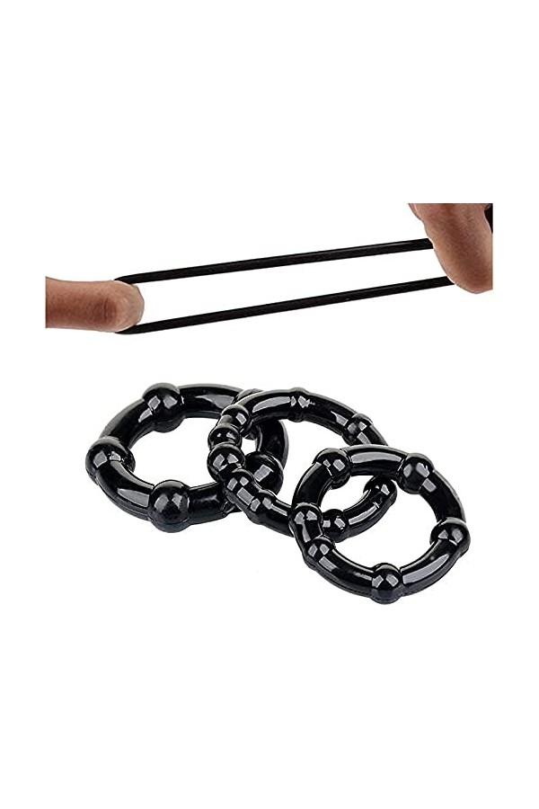 Round Anneau Pẹnis Homme Anneau Silicone pennis Homme Bague réglable Doux sex toyspour Hommes NJ5